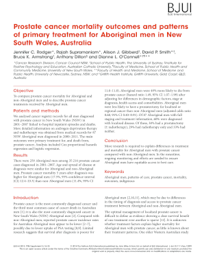 Prostate cancer mortality outcomes and patterns of primary treatment for Aboriginal men in New South Wales Australia