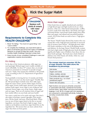 Kick the Sugar Habit Health Challenge