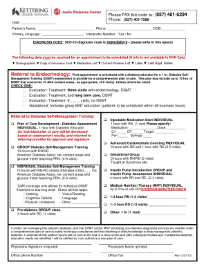 Diabetes Self-Management Training Referral Form