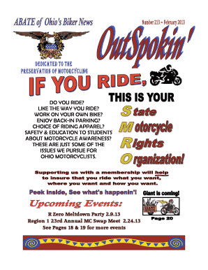 ABATE of Ohio Membership Application
