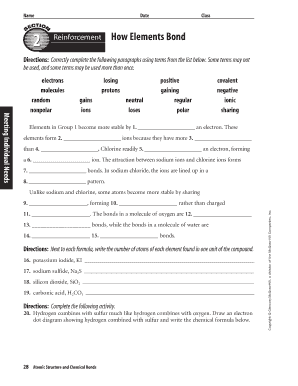 Chemistry Worksheet