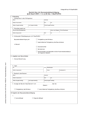 Bericht über die Bauzustandsbesichtigung