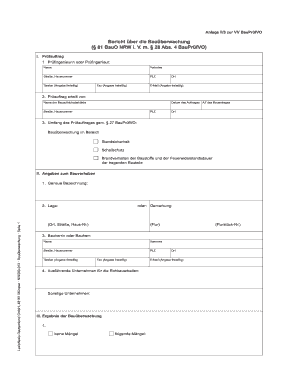 Bericht über die Bauüberwachung