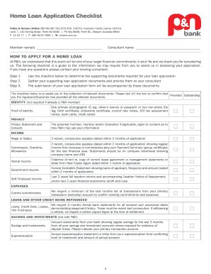 Home Loan Application Form