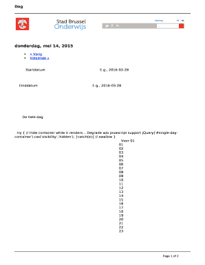Daily Calendar Template