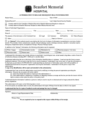 Authorization to Release Health Information