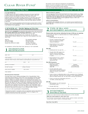 IRA Application Clear River Fund