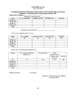 West Bengal Employee Group Insurance Form 58