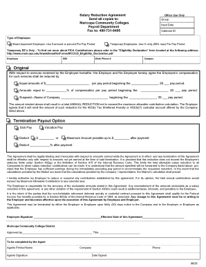 Salary Reduction Agreement