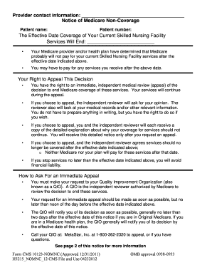 Notice of Medicare Non-Coverage