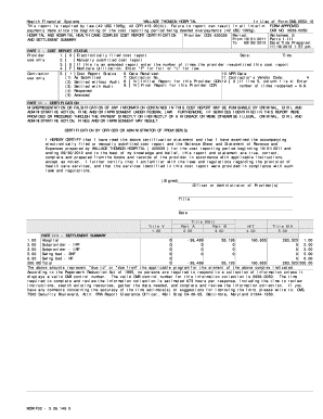 Hospital Cost Report Certification