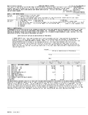 Hospital Cost Report Certification