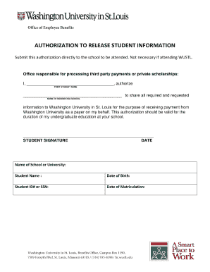 Authorization to Release Student Information