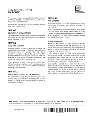 TIAA-CREF Enrollment Form