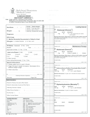 PATIENTS NAME MED REC C L IN ICIA N ORDER A B AT AC - portal mah harvard