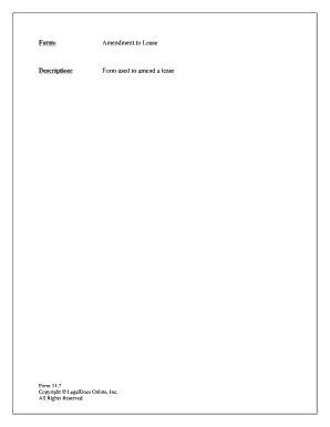 Amendment to Lease