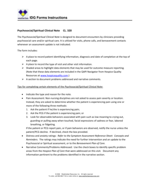 Psychosocial/Spiritual Clinical Note