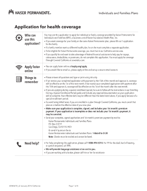 Kaiser Permanente Health Coverage Application