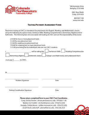 Colorado Community College System Payment Agreement