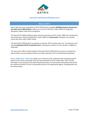 W-2 and 1099 Tax Forms