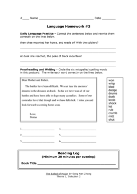 Language Homework Assignment