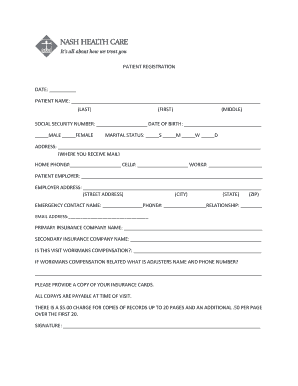 Patient Registration Form