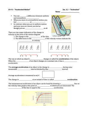 Physics Worksheet on Accelerated Motion