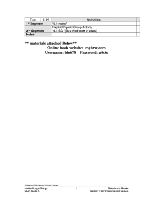 Biology Study Guide A
