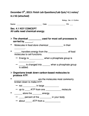 Biology Section 4.1 Study Guide