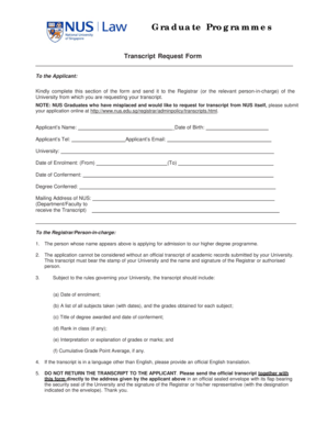 Transcript Request Form