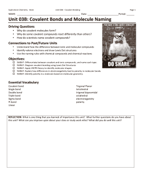 Covalent Bonding Worksheet