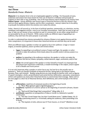 Rhetoric Analysis Worksheet