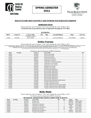Spring Semester Registration Form