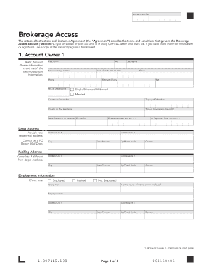 Brokerage Access Account Upgrade Form