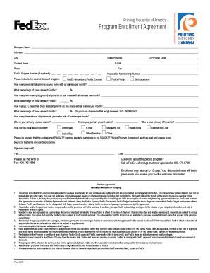 FedEx Shipping Discount Program Agreement