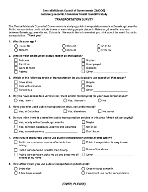 Batesburg-Leesville Transportation Survey