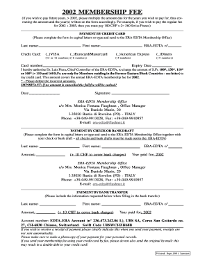 ERA-EDTA Membership Fee Payment Form