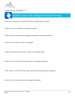 Student Goal Setting Worksheet
