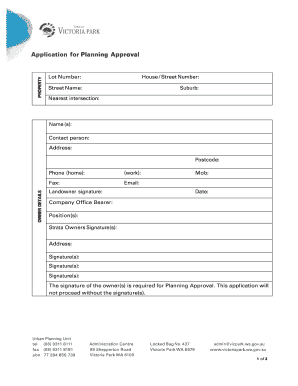 Application for Planning Approval