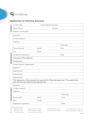 Application for Planning Approval