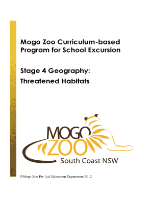 Mogo Zoo Threatened Habitats Worksheet