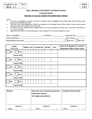 Course Selection Form