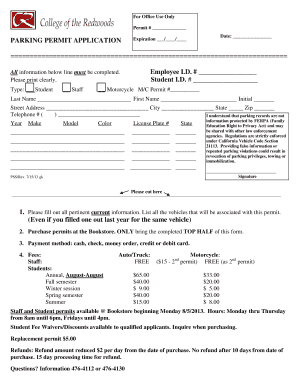 Parking Permit Application