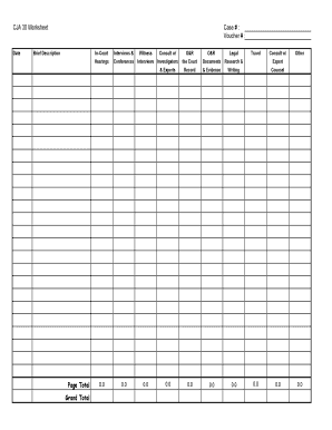 CJA 30 Worksheet