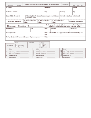 Wyoming Absentee Ballot Request