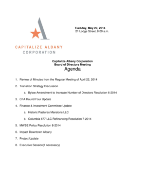 Agenda - Capitalize Albany