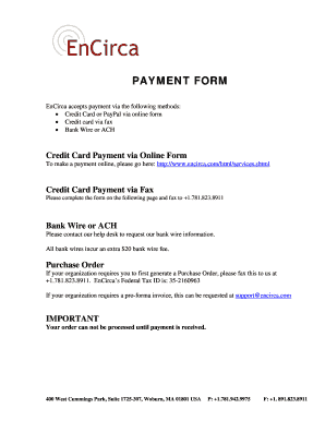 EnCirca Payment Form