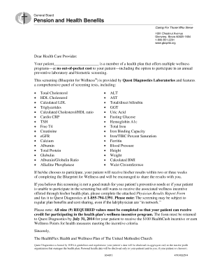 Physician Results Report Form