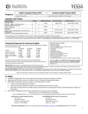 ESL Program Application Form