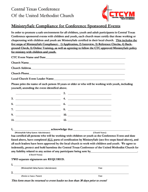 MinistrySafe Compliance Form